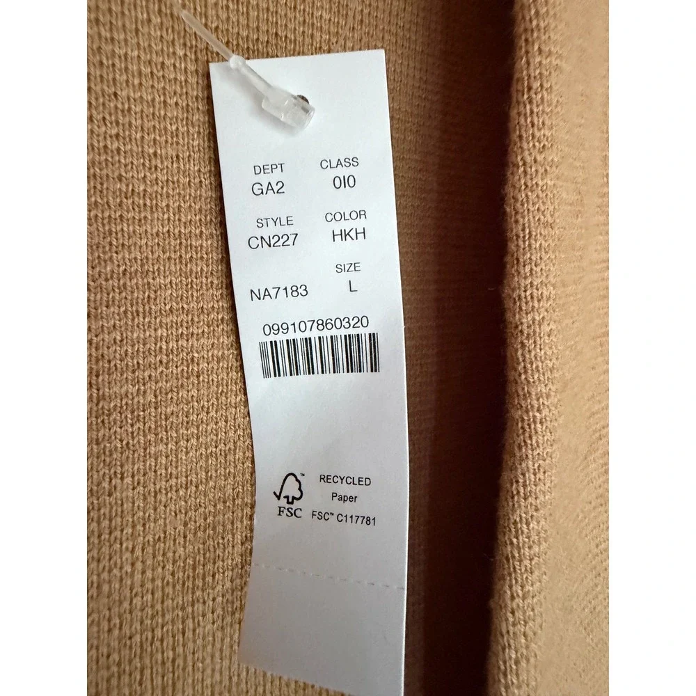 J.Crew Cardigan Sweater Blazer Heather Khaki Wool Blend Classic Preppy Large NWT